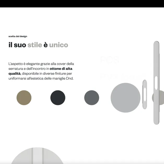 Screenshot descrizione Configuratore 3D per serratura Vertical di DND che descrive visivamente il caso studio