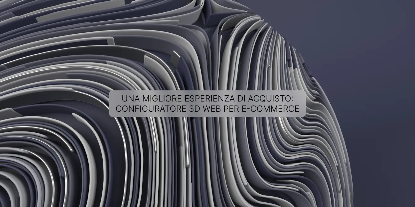 Superficie astratta 3D che rappresenta una migliore esperienza di acquisto online